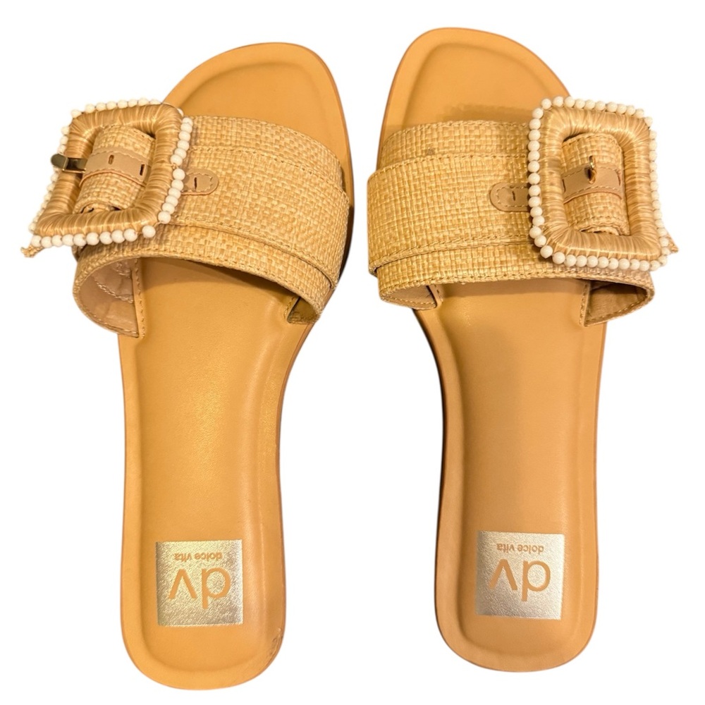 DV by Dolce Vita Tan Slide Sandals with Buckle